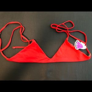 Never worn. Red Jolyn “joey” bikini swim top